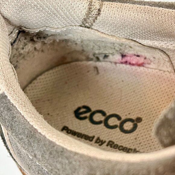 Ecco Gray/Beige Suede Mens Receptor Walking Shoe Sz 10-10.5 EU 44 Light Durable - Picture 14 of 15